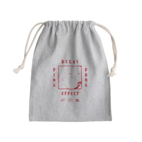 DELAY EFFECT RED Mini Drawstring Bag