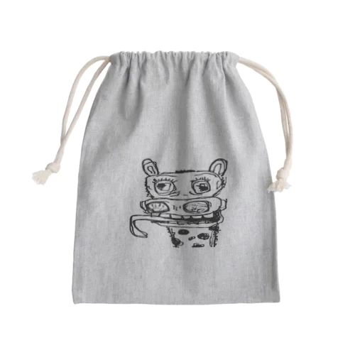 変態きりん Mini Drawstring Bag