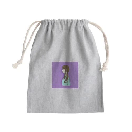 一匹狼ちゃん Mini Drawstring Bag