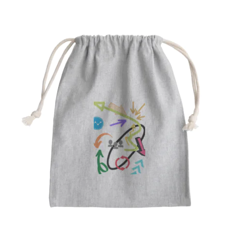 こっちあっちそっちどっち Mini Drawstring Bag