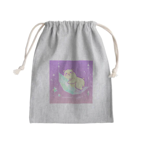 氷の月とくまちゃん＊ Mini Drawstring Bag