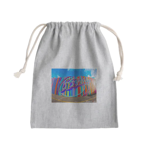 レインボーaloha Mini Drawstring Bag