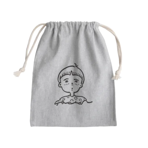 ぱっつんきのこ Mini Drawstring Bag