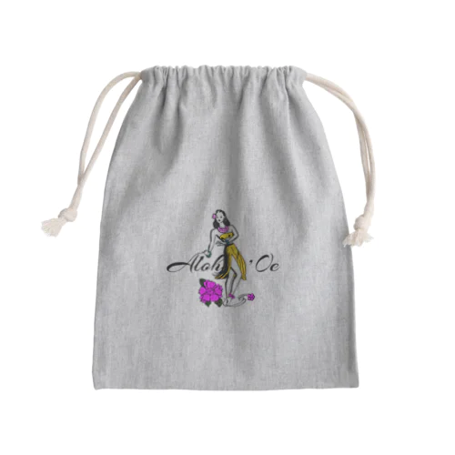 HULA GIRL Mini Drawstring Bag