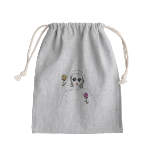 サングラス女子 Mini Drawstring Bag