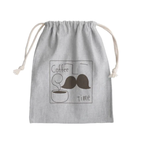 珈琲時間 Mini Drawstring Bag