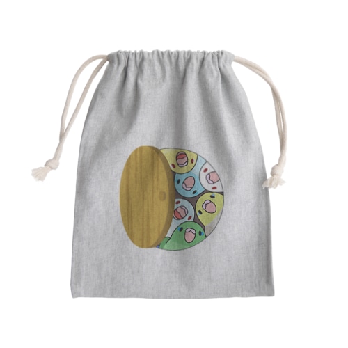 三密です！むちむちマメルリハさん【まめるりはことり】 Mini Drawstring Bag