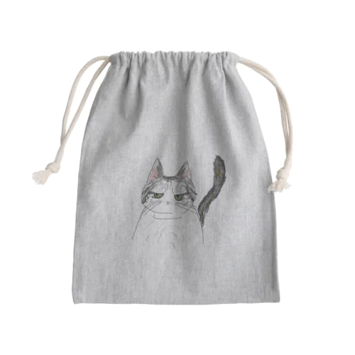 ふてぶてしい顔の猫 Mini Drawstring Bag