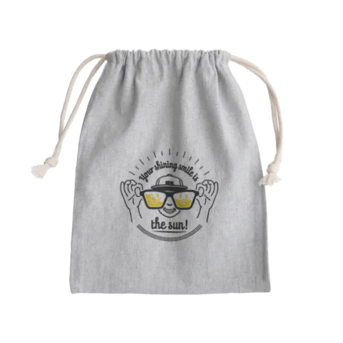 happy sunshine Mini Drawstring Bag