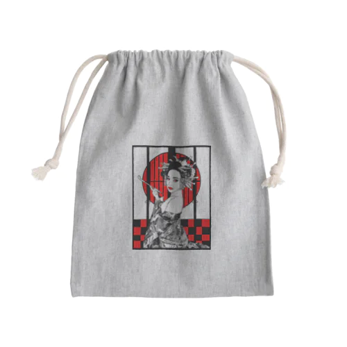 うの花魁 Mini Drawstring Bag