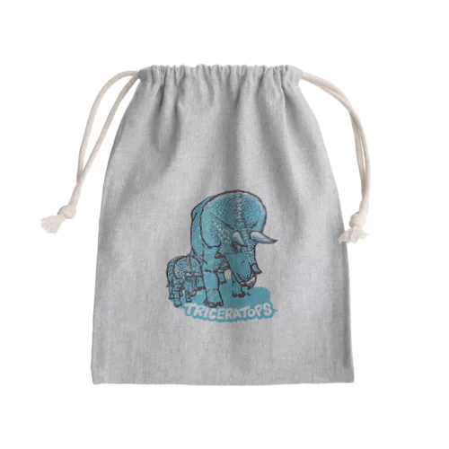 TRICERATOPS（成体と幼体） Mini Drawstring Bag