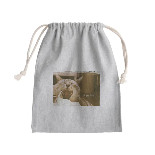 Laugh and get fat☻ Mini Drawstring Bag