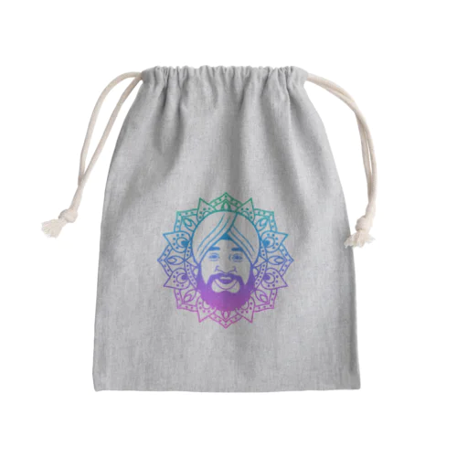 曼荼羅風ターバンさん2 Mini Drawstring Bag