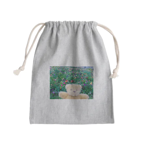 僕クマくん。お花畑Ｖｅｒ． Mini Drawstring Bag