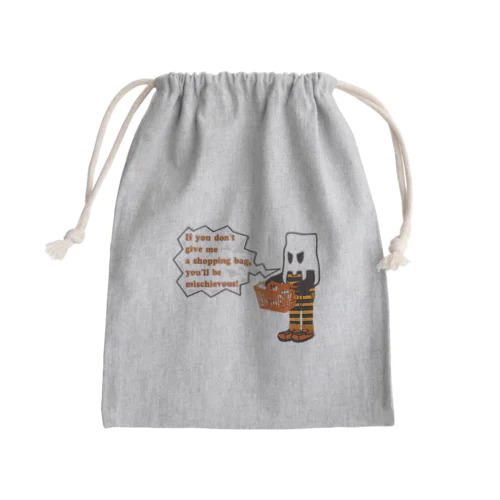 レジ袋くれないとイタズラしちゃうぞ! Mini Drawstring Bag