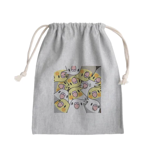 みっちりむっちり過密オカメインコさん【まめるりはことり】 Mini Drawstring Bag