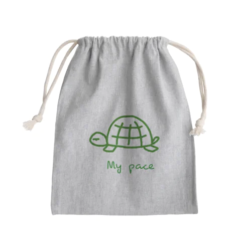 亀ちゃん Mini Drawstring Bag