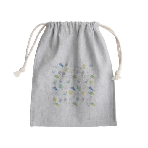 めっちゃセキセイインコちゃん【まめるりはことり】 Mini Drawstring Bag