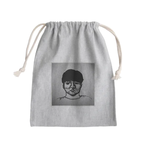 眠り（縁付き） Mini Drawstring Bag