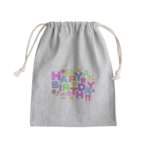 HAPPY BIRTHDAY !! Mini Drawstring Bag