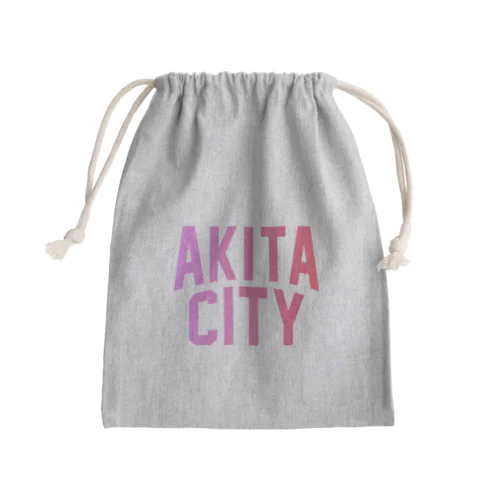 秋田市 AKITA CITY Mini Drawstring Bag