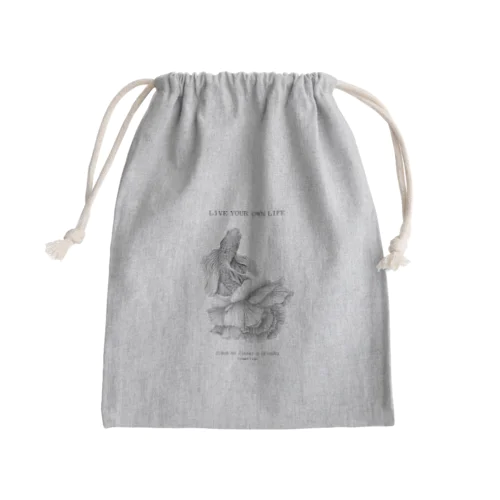 Flower  fish Mini Drawstring Bag