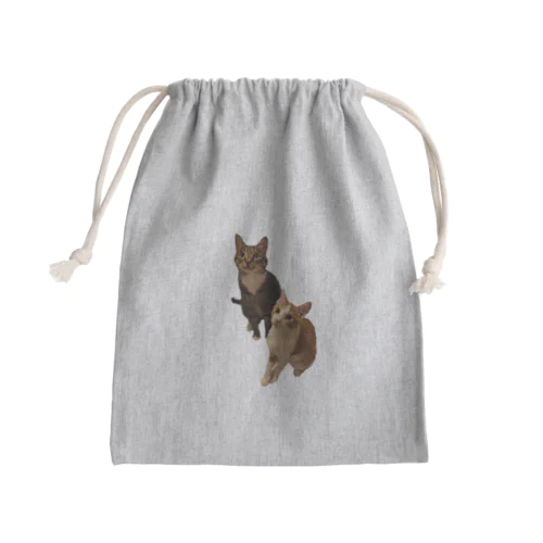 トラ猫兄弟 Mini Drawstring Bag
