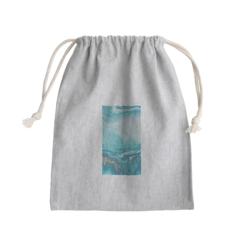 大理石 ターコイズ Mini Drawstring Bag