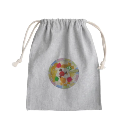 しろくまの頭 Mini Drawstring Bag