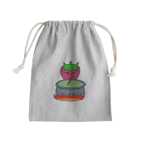 いちごのチーゴくん　鍋でグツグツ Mini Drawstring Bag