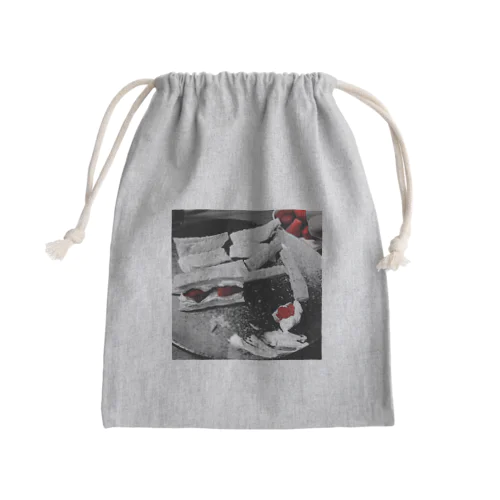 苺のミルフィーユ Mini Drawstring Bag