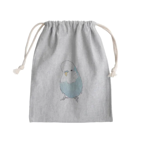 可愛いジャンボセキセイインコ【まめるりはことり】 Mini Drawstring Bag