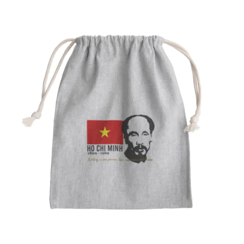 HO CHI MINH Mini Drawstring Bag