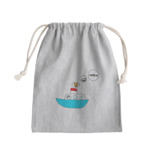 船の味覚旅文字なし Mini Drawstring Bag