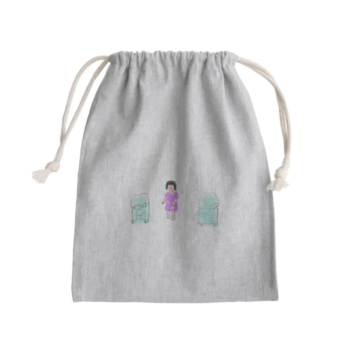 こまいぬガール(Q庭園) Mini Drawstring Bag