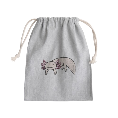 かわいいウーパールーパー Mini Drawstring Bag