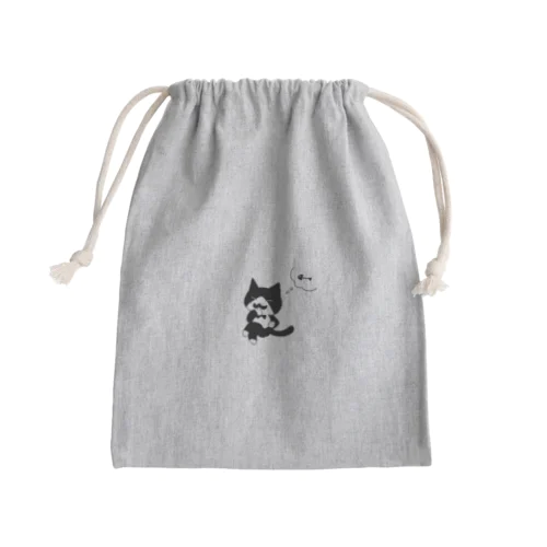 おじネコ Mini Drawstring Bag