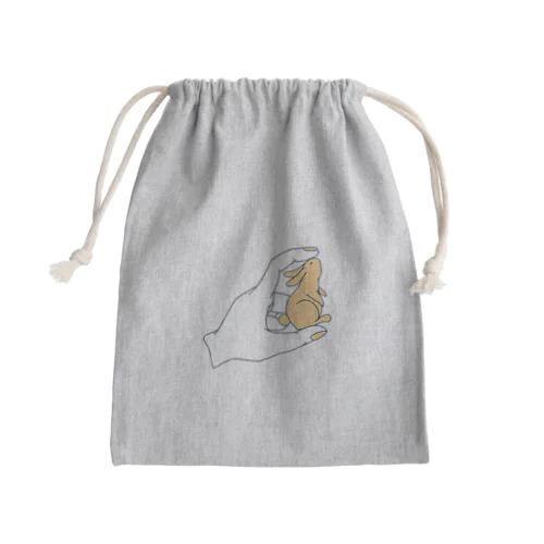 兎を挟む手 Mini Drawstring Bag