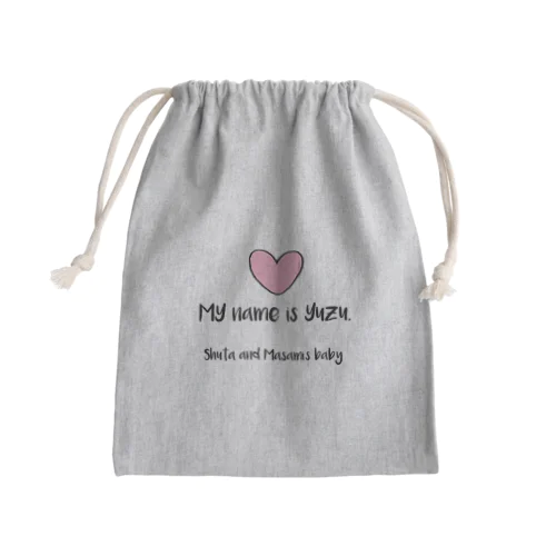 名前入り　ハート Mini Drawstring Bag