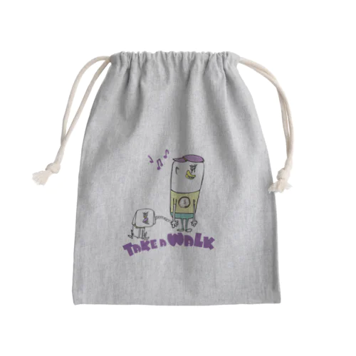 わんこと散歩 Mini Drawstring Bag