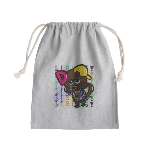 リバ犬 Mini Drawstring Bag