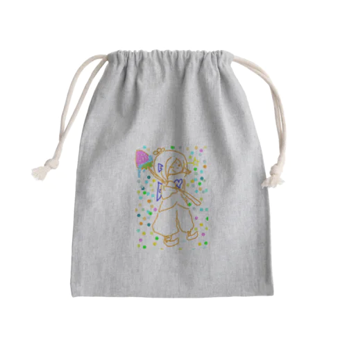 いちごミントあすひさん Mini Drawstring Bag