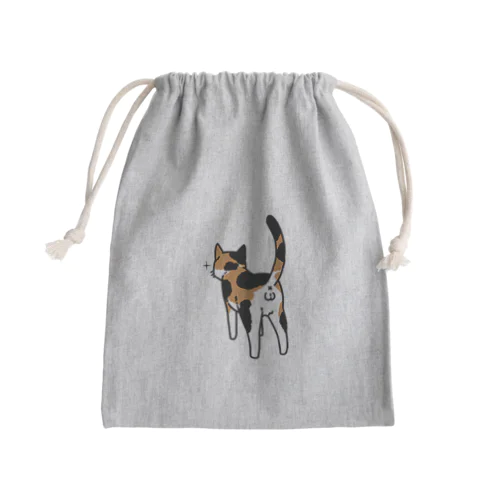 ねこけつω（三毛猫） Mini Drawstring Bag