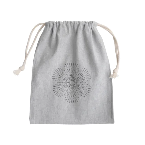 編み図きんちゃく-アイリッシュクロッシェのバラ Mini Drawstring Bag