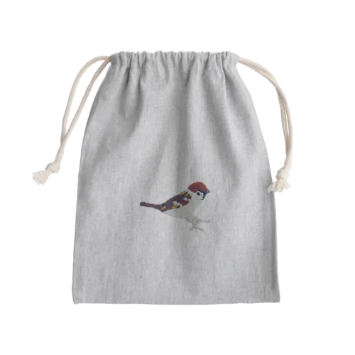 ちゅんちゅん(すずめ) Mini Drawstring Bag