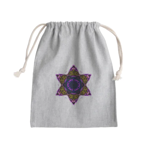 サイケデリック　六芒星 Mini Drawstring Bag