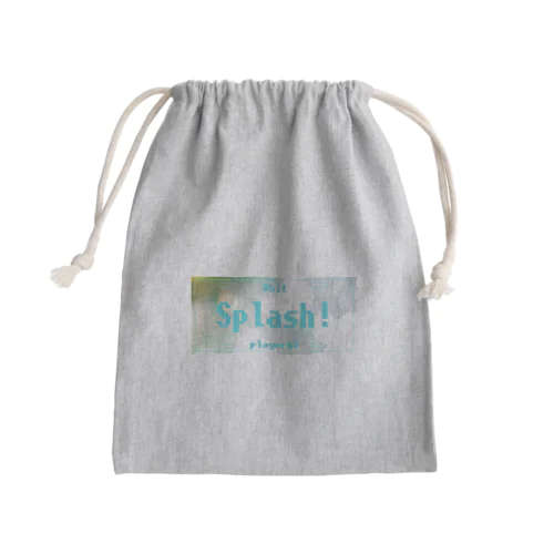 ナンバープレート【Splash! Blue】 Mini Drawstring Bag
