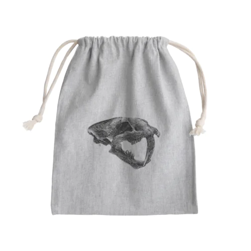 スミロドン（頭の骨） Mini Drawstring Bag