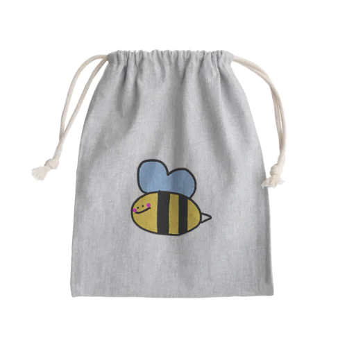 へんてこキャラクター はちさんの『びー』🐝💗 Mini Drawstring Bag