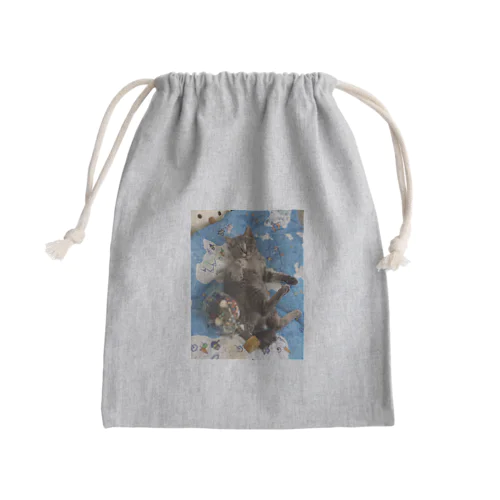 モデル気分の猫 Mini Drawstring Bag